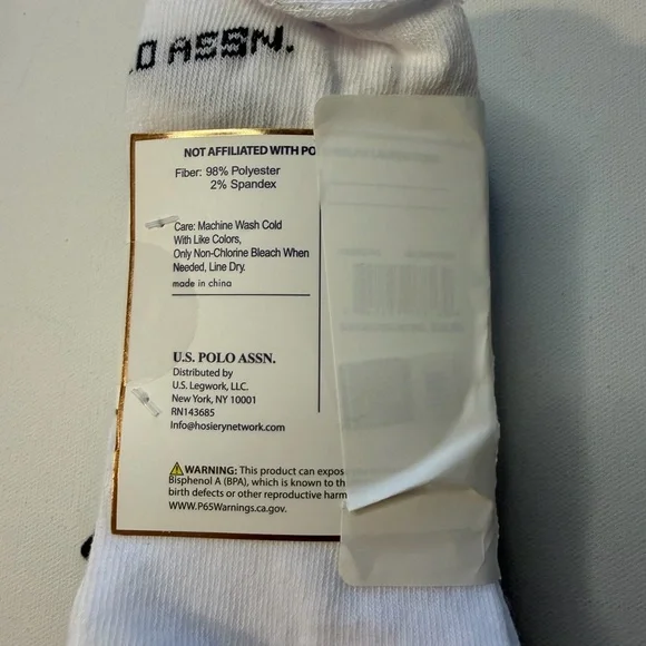 New U.S. Polo Assn. Black Low Cut Socks for Women Size 4-10 (5black,5white) (E2) - Picture 3 of 5